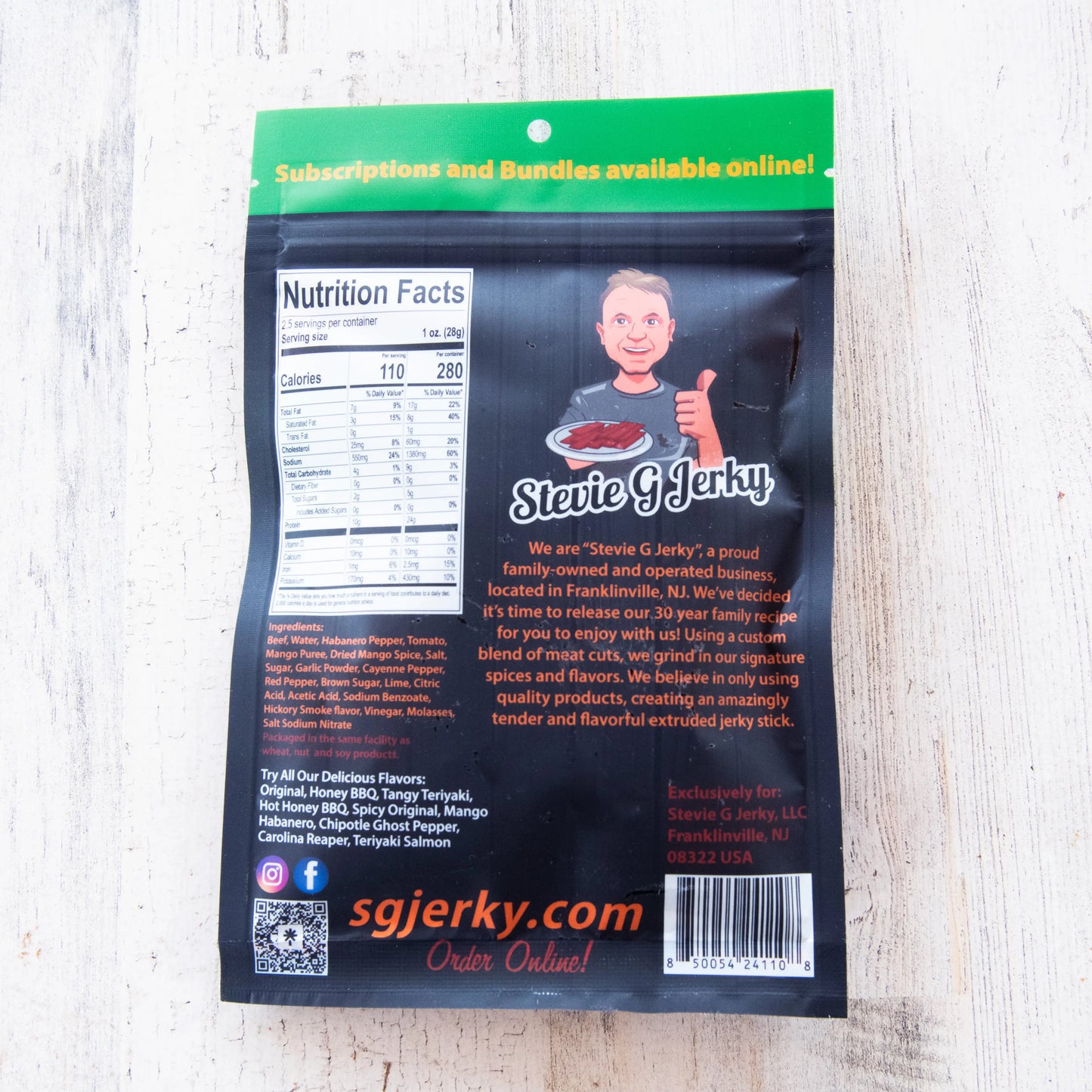 Mango Habanero Beef Jerky Stevie G Jerky