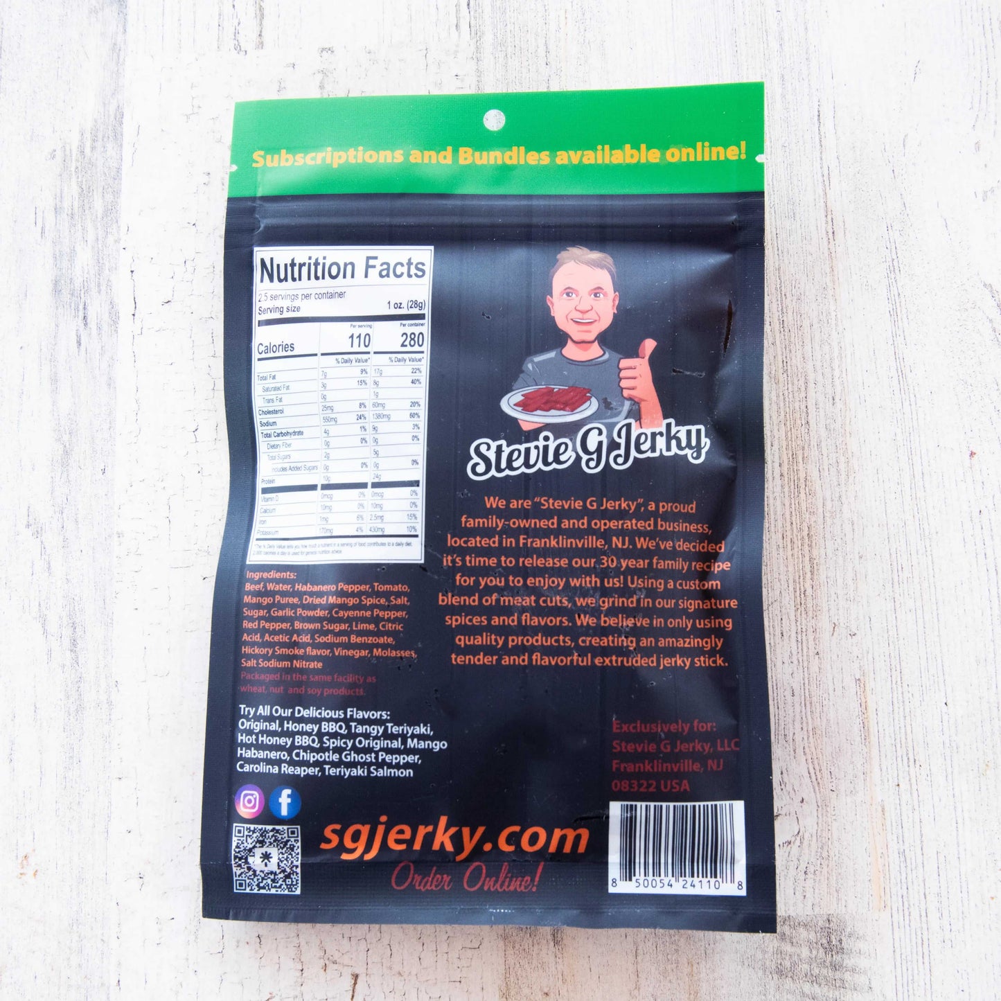 Mango Habanero Beef Jerky Stevie G Jerky