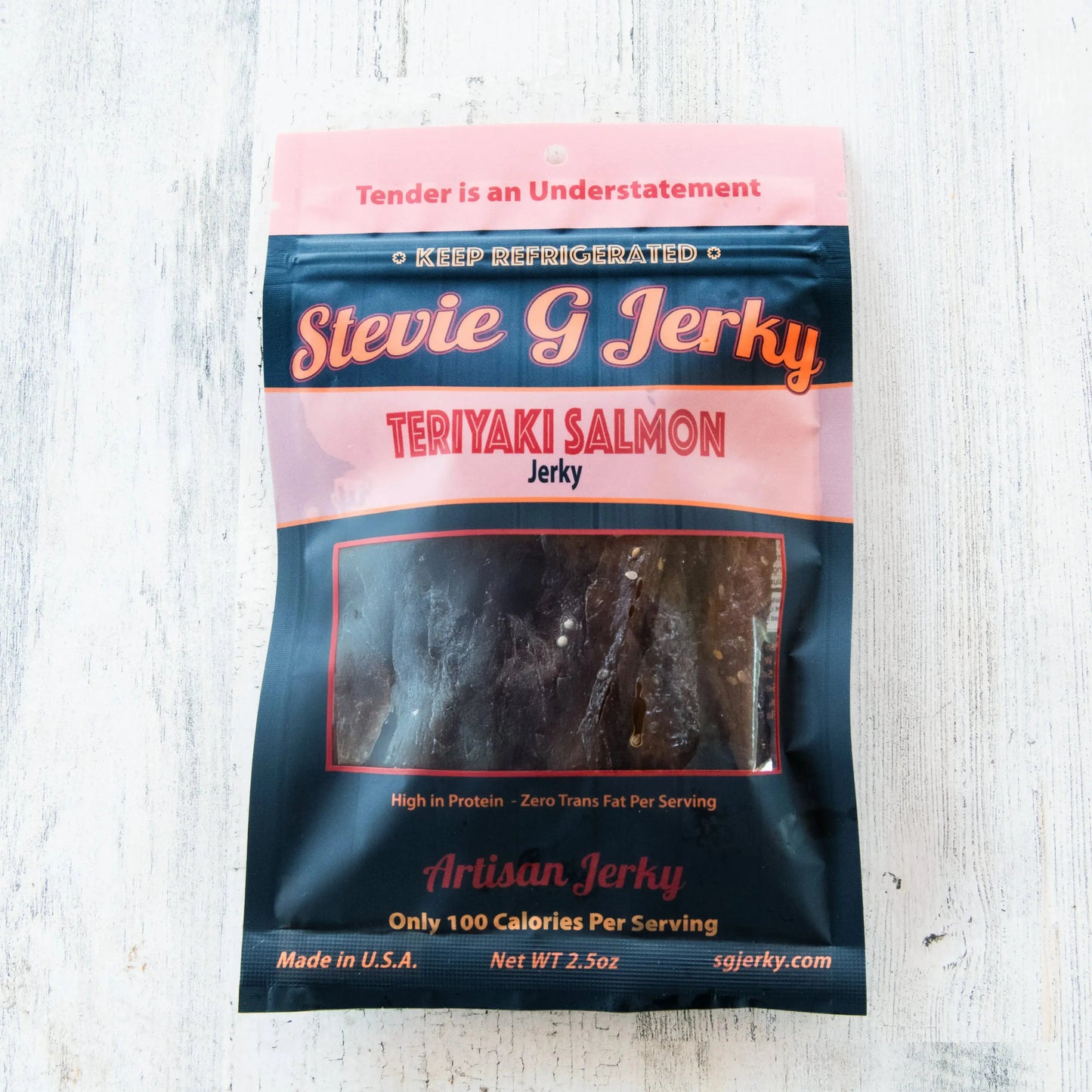 Teriyaki Salmon Jerky Stevie G Jerky