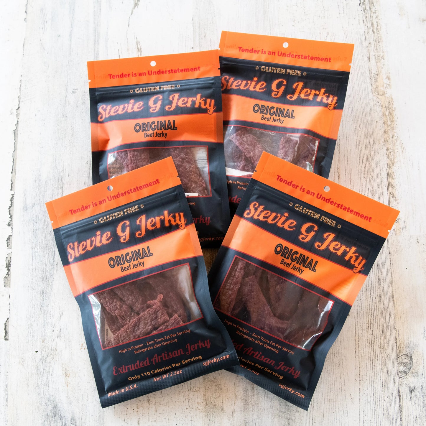 The 4-Pack Beef Jerky Bundle Box Stevie G Jerky