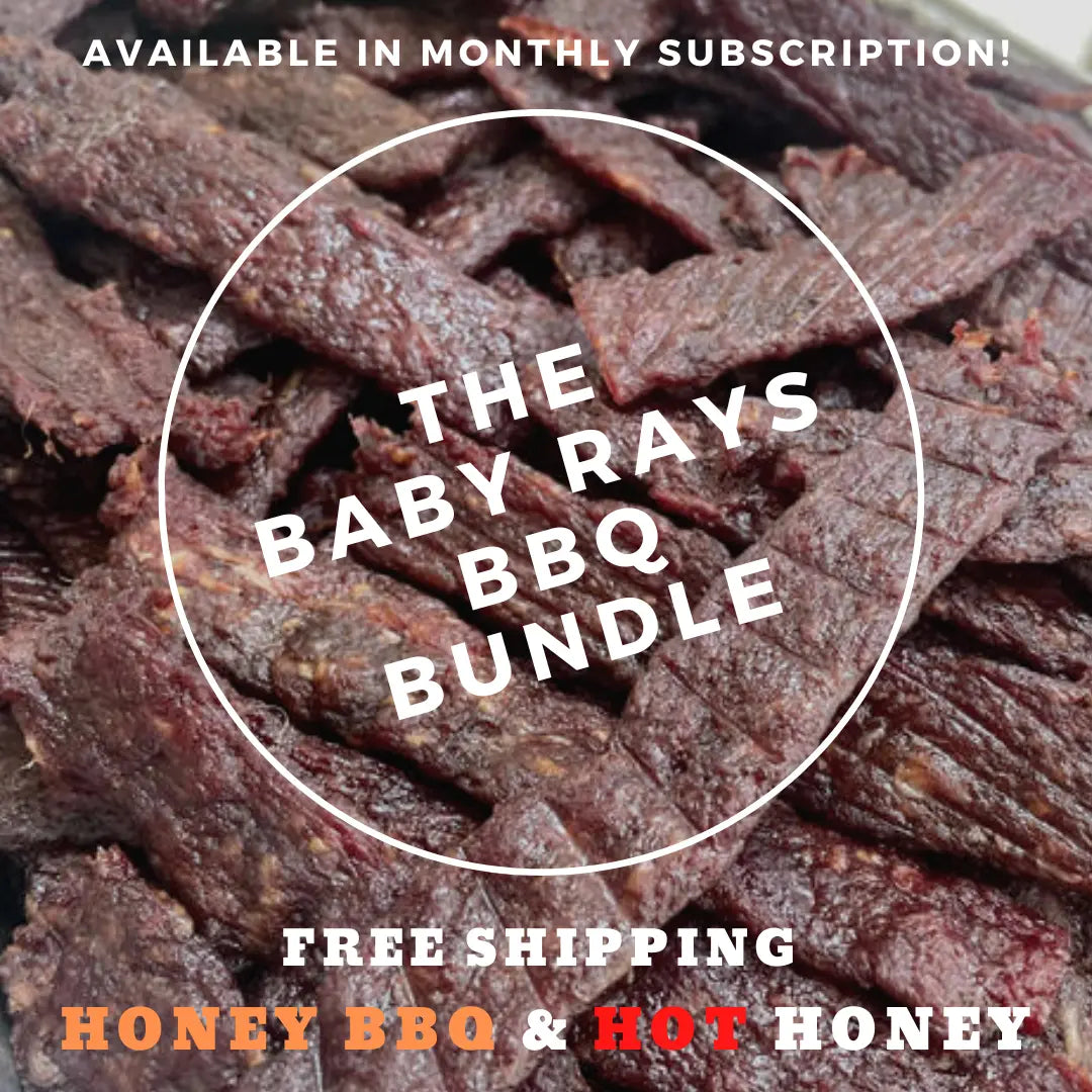 The Baby Rays BBQ Beef Jerky Bundle.
