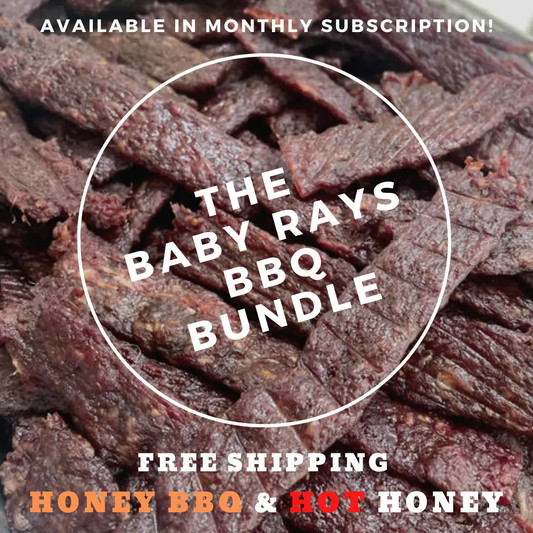 The Baby Rays BBQ Beef Jerky Bundle.