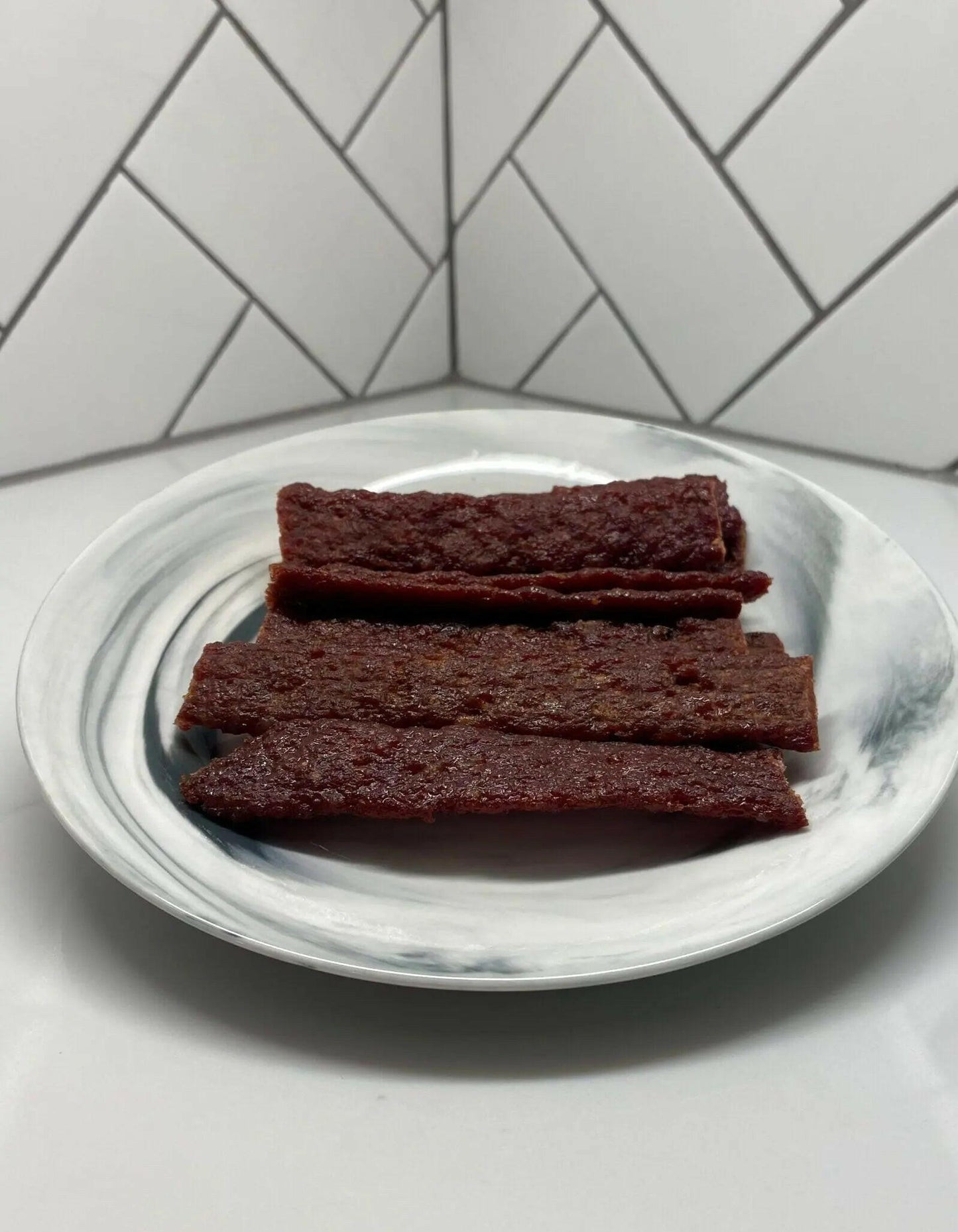 Hot-Honey BBQ Beef Jerky Flats.