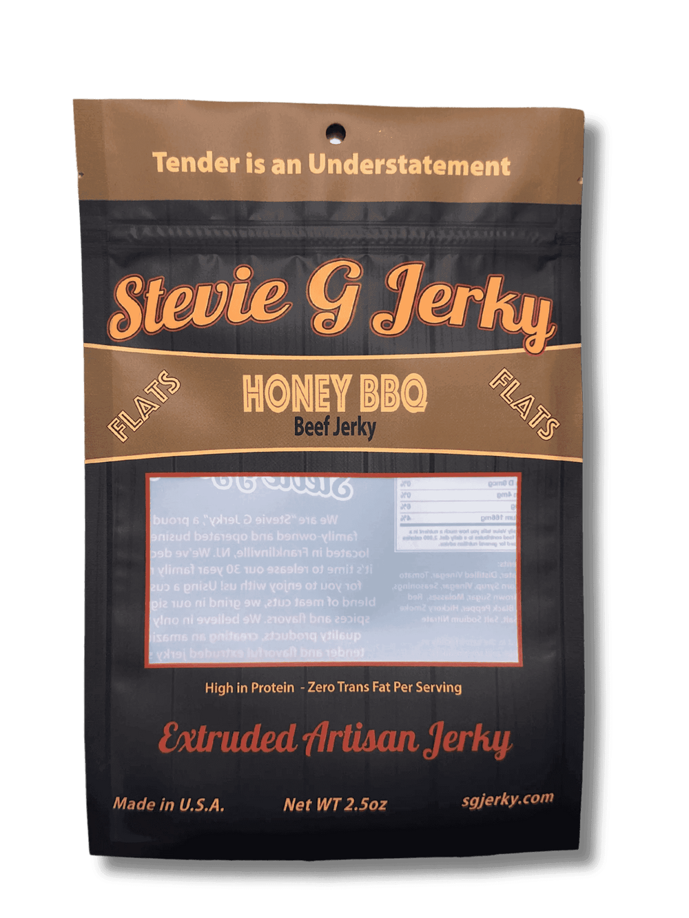 Honey BBQ Beef Jerky Flats.