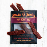 Hot-Honey BBQ Beef Jerky Flats.