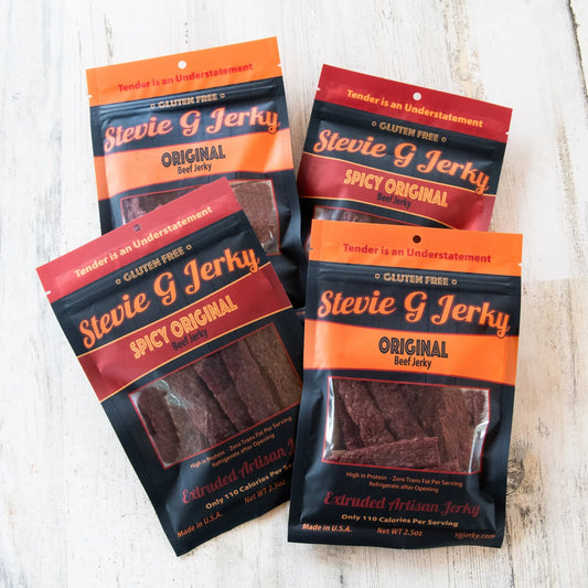 OG Pack: two bags of Original and two bags of Spicy Original beef jerky