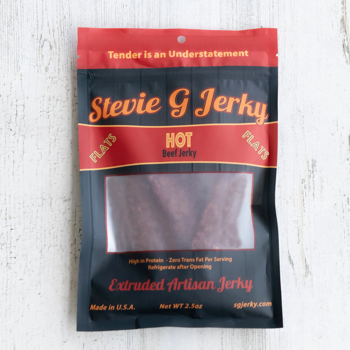Spicy Original Beef Jerky Flats Stevie G Jerky