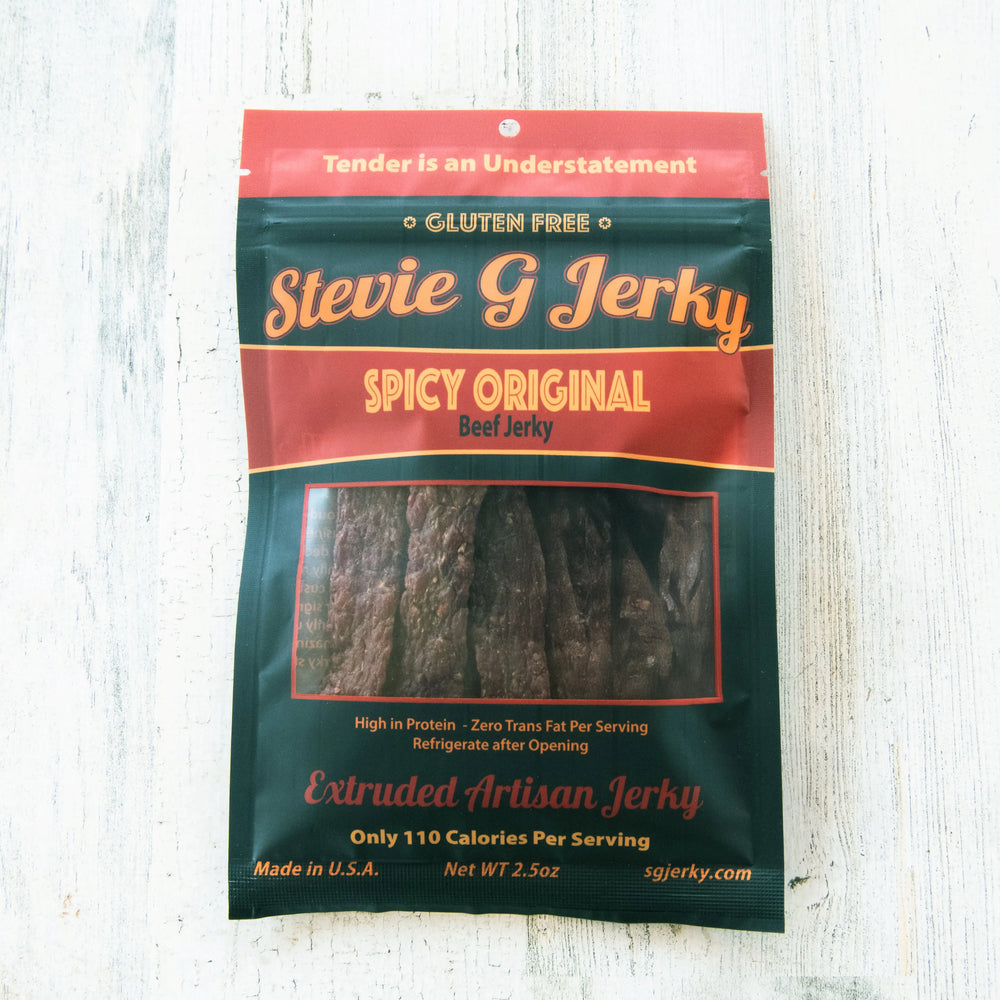 Spicy Original Beef Jerky Flats Stevie G Jerky