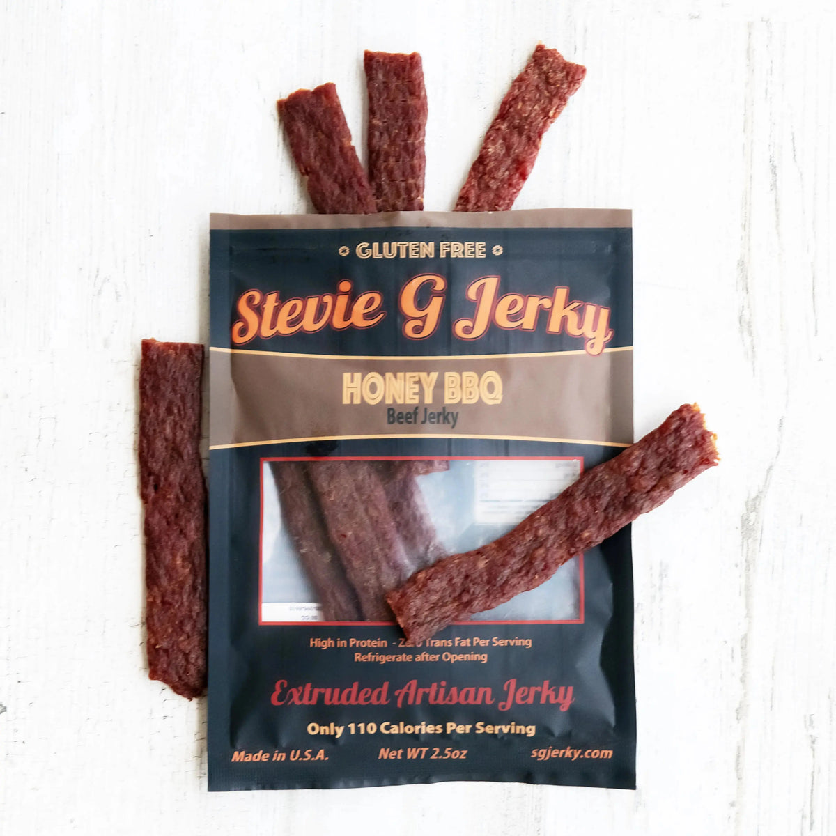 Honey BBQ Beef Jerky Flats.