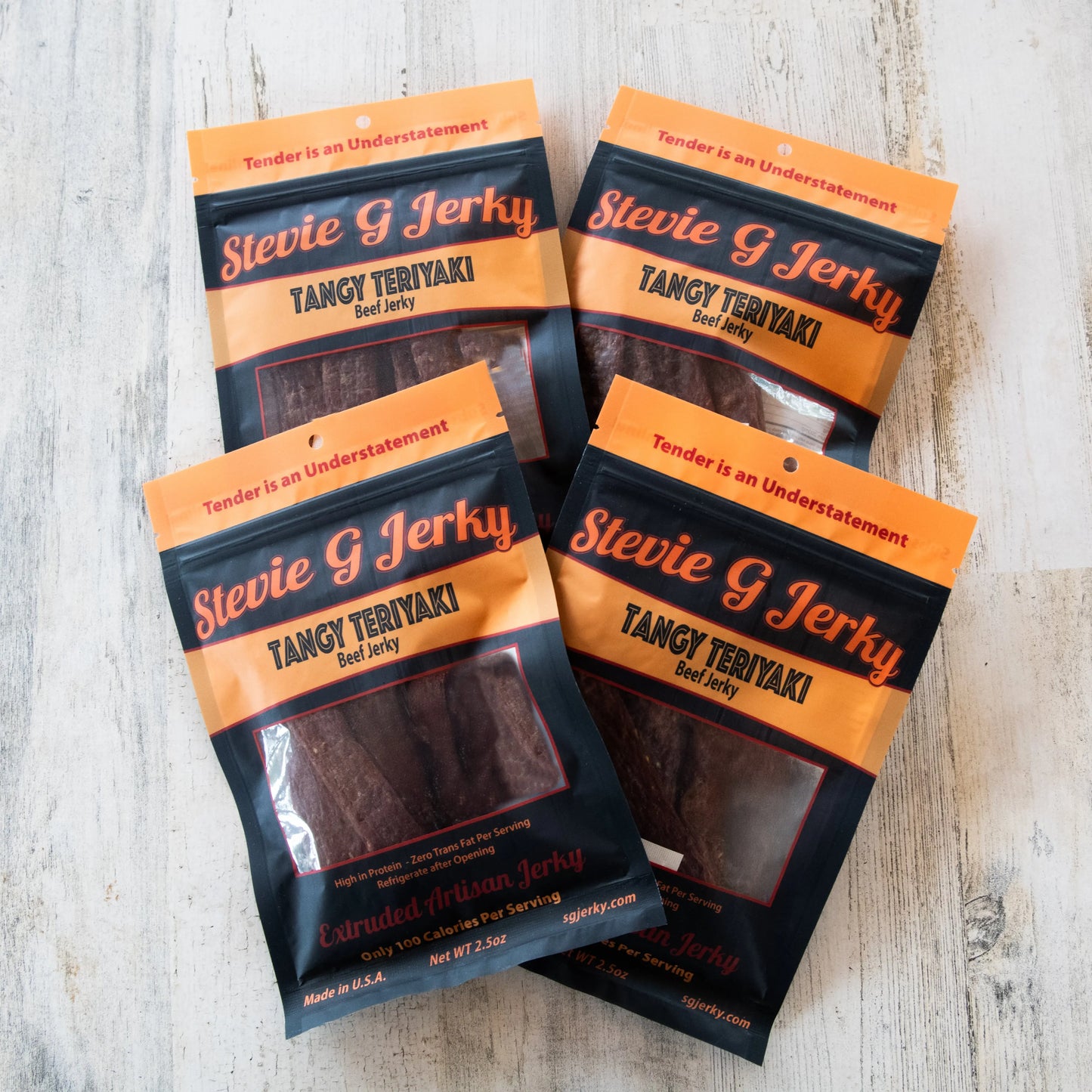 The 4-Pack Beef Jerky Bundle Box Stevie G Jerky