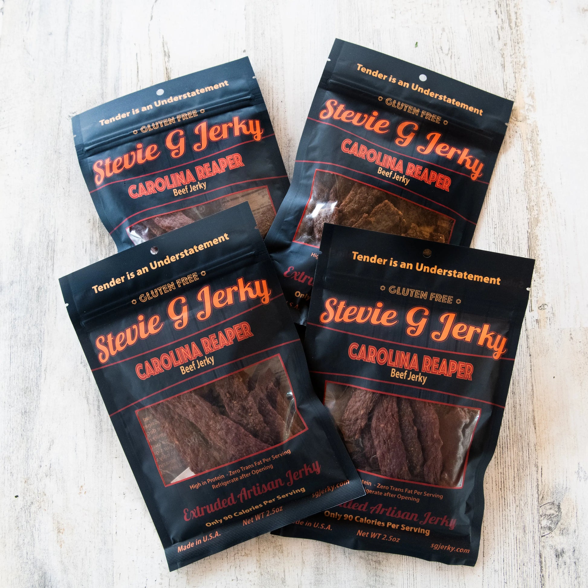 The 4-Pack Beef Jerky Bundle Box Stevie G Jerky