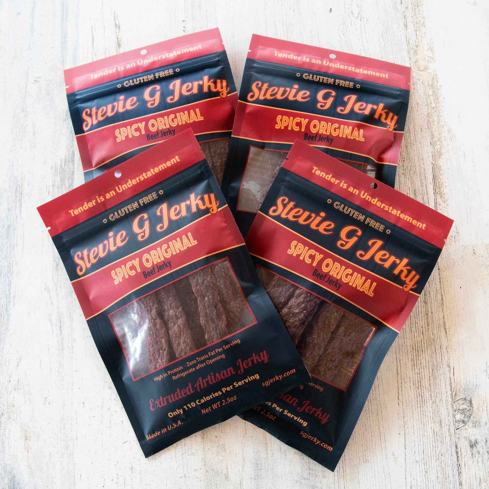 The 4-Pack Beef Jerky Bundle Box Stevie G Jerky