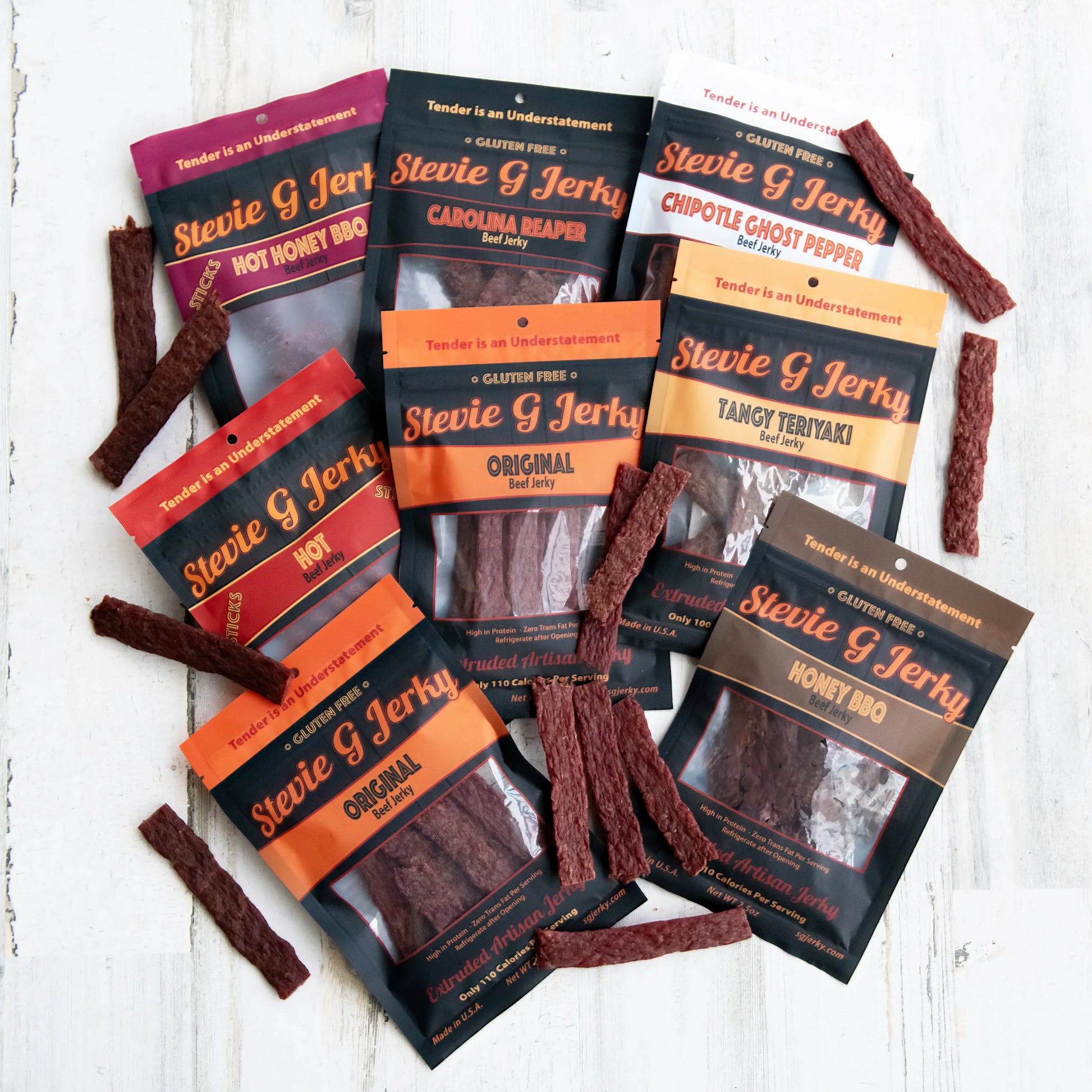 The 8-Pack Beef Jerky Pack Bundle Stevie G Jerky