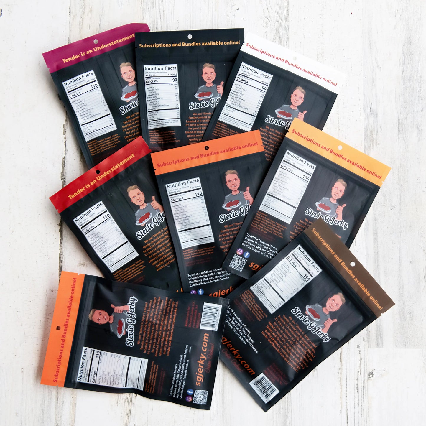 The 8-Pack Beef Jerky Pack Bundle Stevie G Jerky