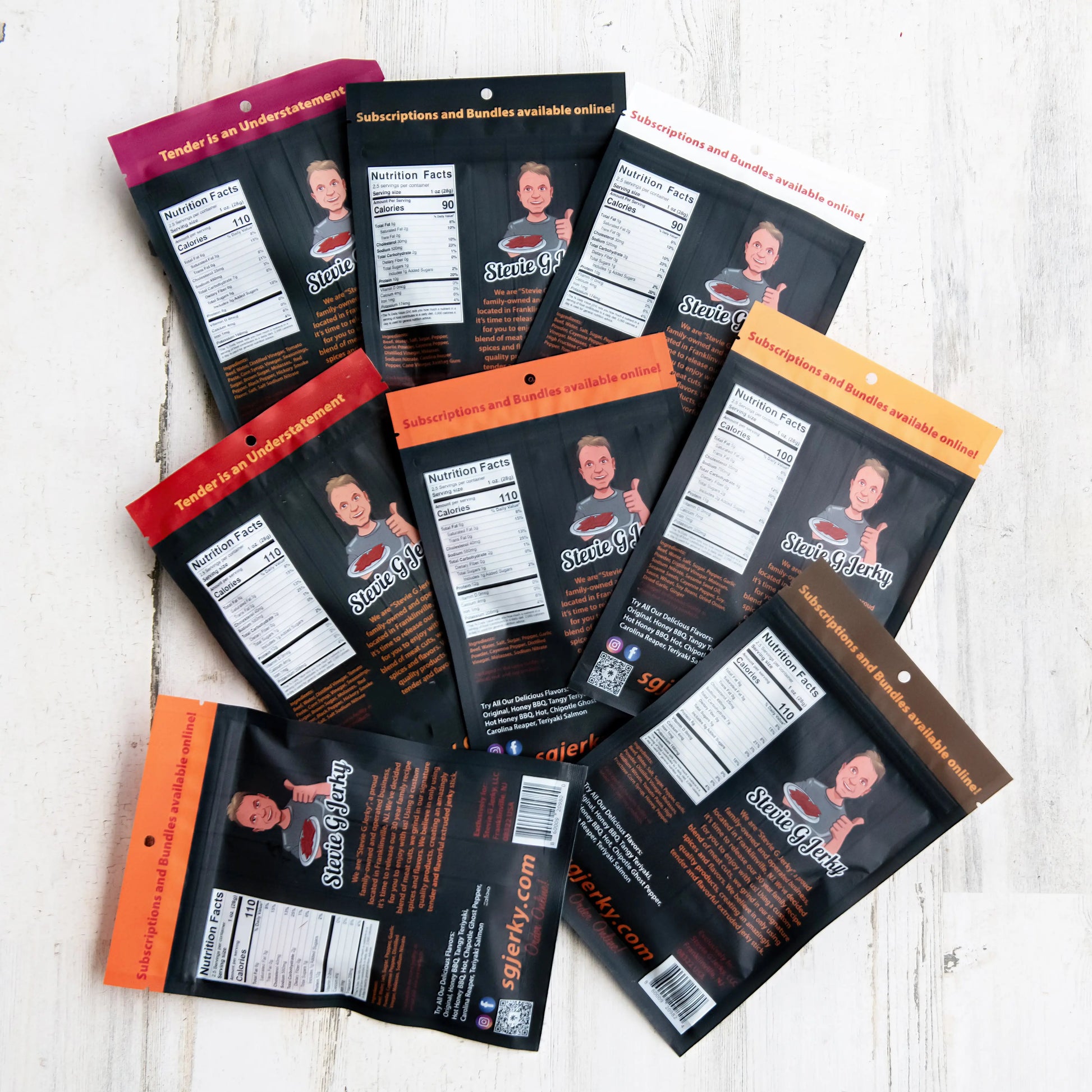 The 8-Pack Beef Jerky Pack Bundle Stevie G Jerky