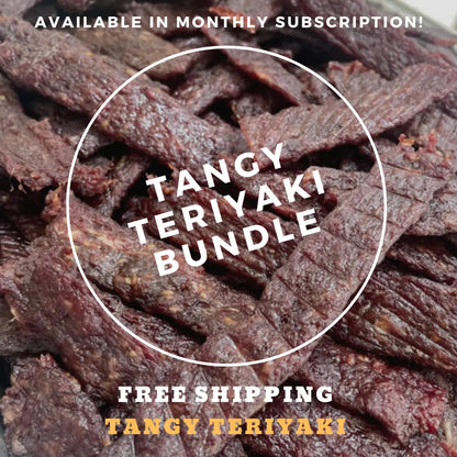 The full set of Tangy Teriyaki Beef Jerky Bundle
