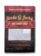 Stevie G's hot honey BBQ beef jerky packaging